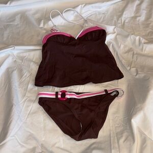 Hula Honey Brown and Pink Bikini Set